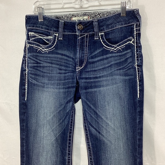 Ariat 30R Dark Blue Boot Cut Jeans - Picture 2 of 16